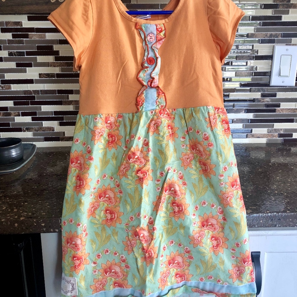 Swanky Baby Vintage Girls Floral Print Dress | L